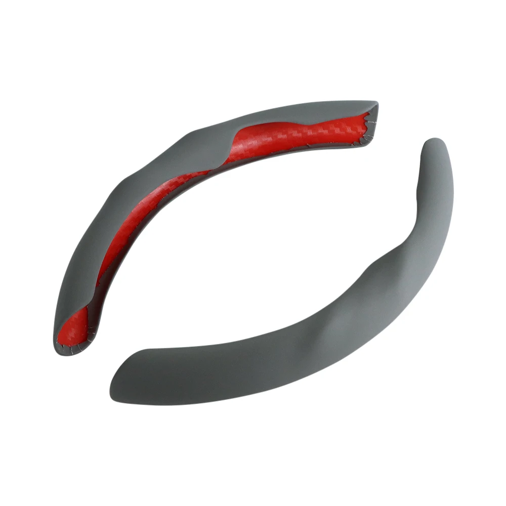 2pcs Universal 36-38CM PU Car Steering Wheel Cover Liquid Feeling Car Interior Accessories Decor Car Styling Car Handle Cover