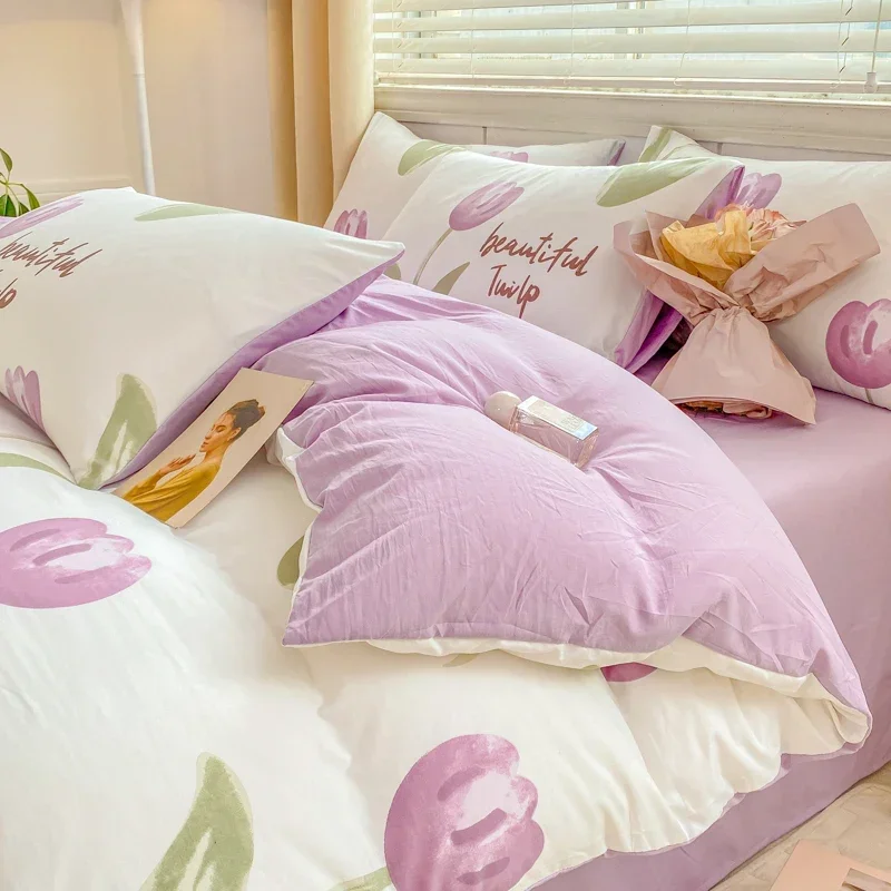 4-piece bedding set comforter set Soft and comfortable  for be suited to four seasons Suitable for the room dormitory