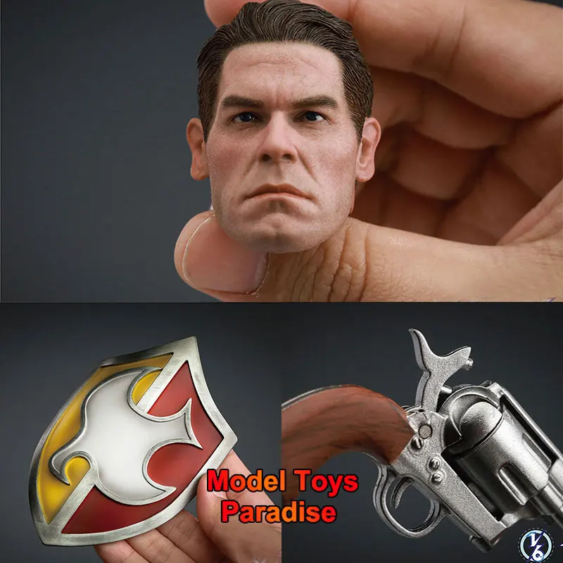 

SOOSOOTOYS SSH-004 1/6 Масштабная фигурка Джон Кэнион (Пейсмейкер) — голова солдата, пистолет, щит и аксессуары для 12-дюймовых фигурок