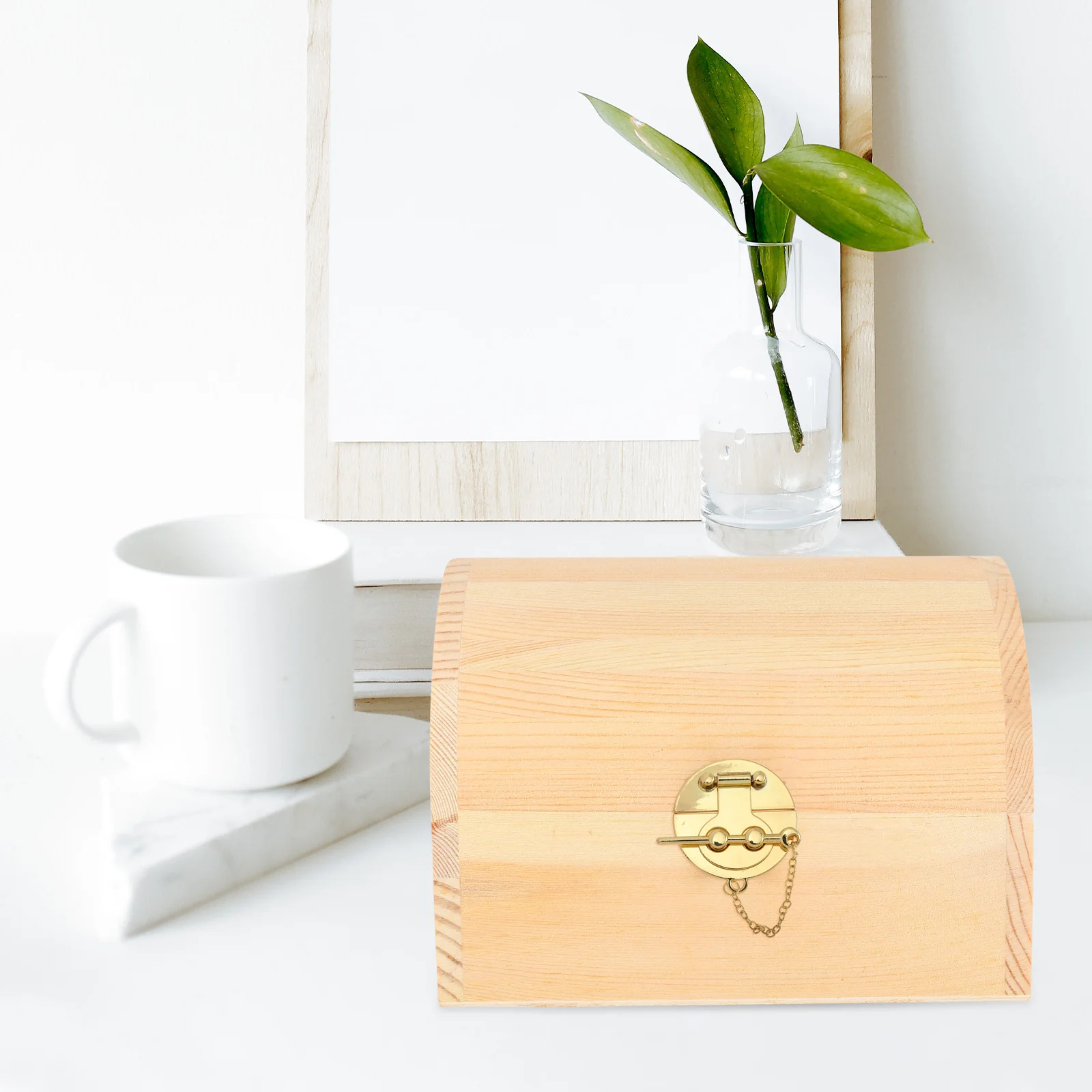 

2Pcs Compact Round Buckle Lock Wooden Lock Durable Zinc Alloy for Home Jewelry Boxes Gift Chest Cabinet Drawer