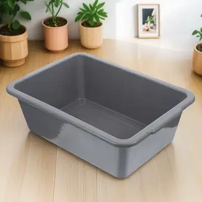 

1pc Plastic Rectangular Bus Tub Multipurpose Storage Box Washing Basin Tote For Home Restaurants Commercial Use