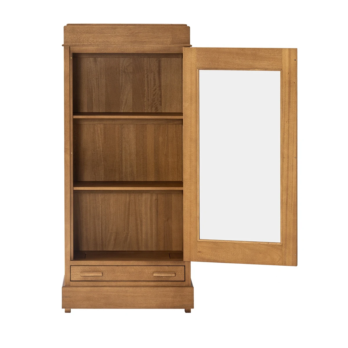

#Modern African Teak Wooden Dining Room Sideboard Storage Cabinet with Glass Door and Drawer for Kitchen