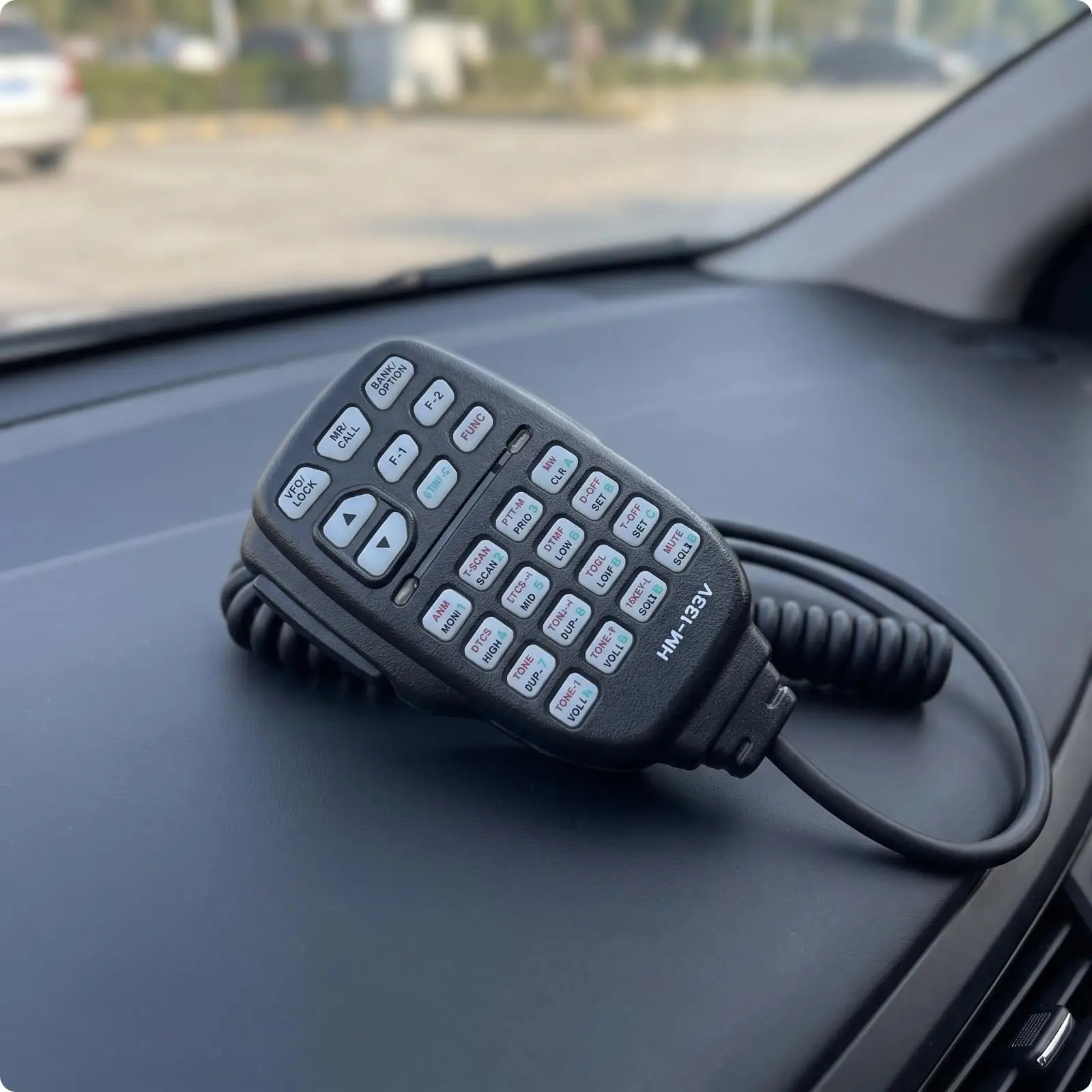 Vehicle Radio Microphone Handset with Coiled Cable for Compatible Handheld Mic2100h 2720 2820 Mobile Radio