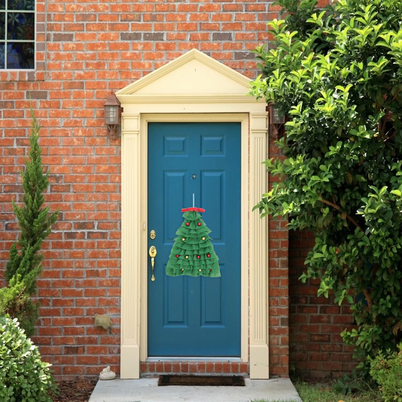 

Christmas Tree Pendant Hanging Decorate Festive Door Decoration Decorations Linen Ornament Fabric