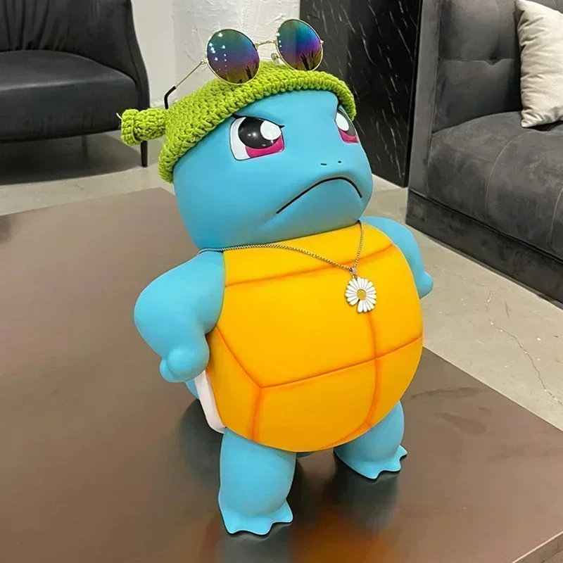 43cm Proud And Angry Pokemon Squirtle1:1 Fashion Action Figures Birthday Present Trendy Kawaii Desktop Ornament Funny For Gift