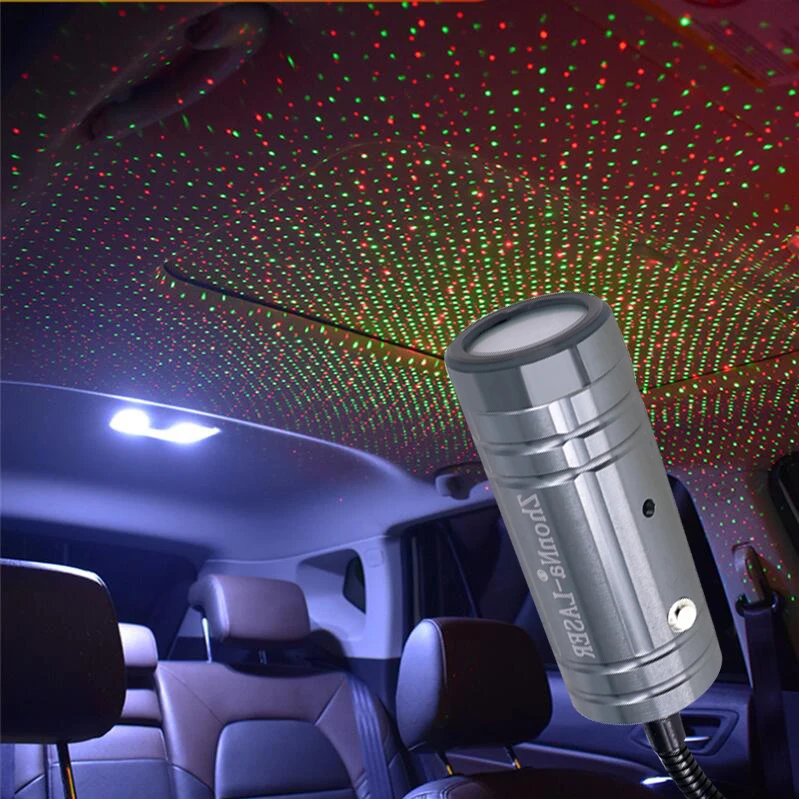 NONE USB Mini Dynamisches Laserlicht Rot Plus Blau Auto Star Dome Romantische Atmosphäre Licht mit Sprachgesteuert Party Camping Zelt KTV 4
