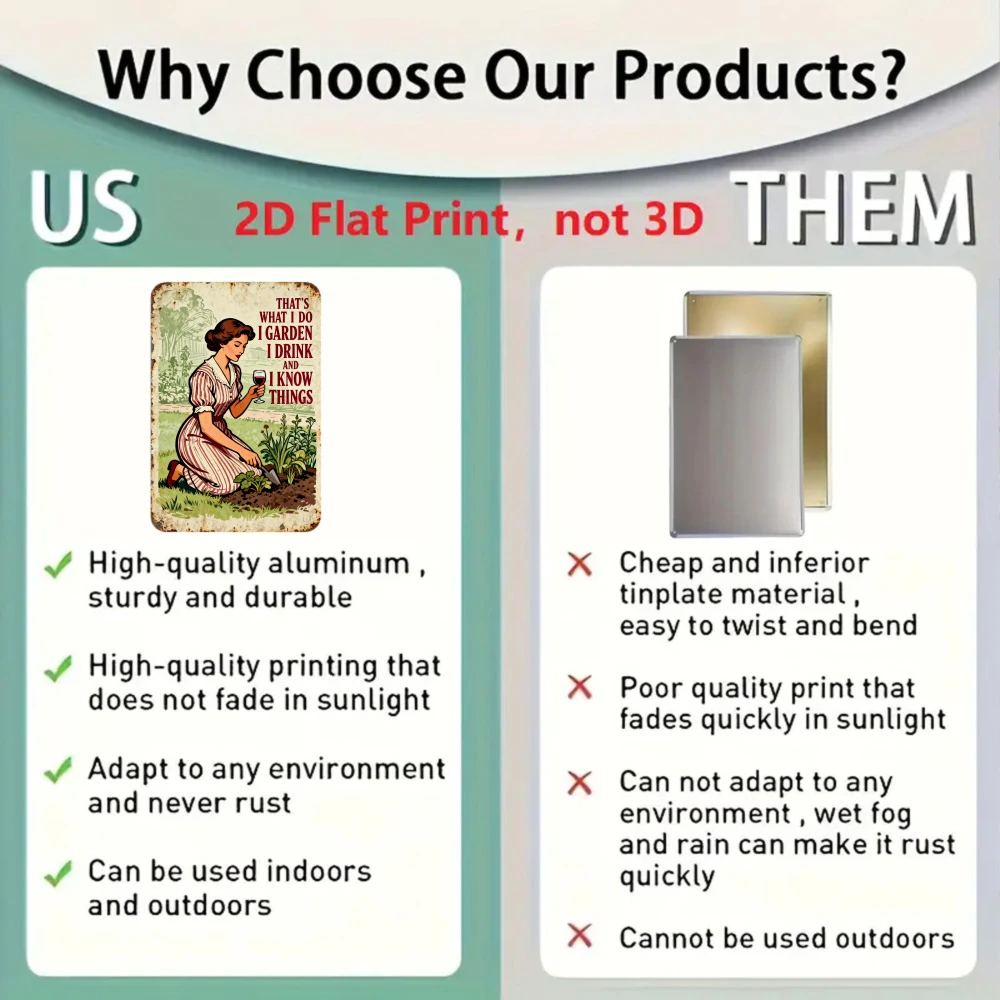 لافتة معدنية قوطية قديمة، 8 × 12 بوصة، ديكور منزلي، جو عيد الميلاد، هدايا يومية، هدية عيد الحب، ديكور #5