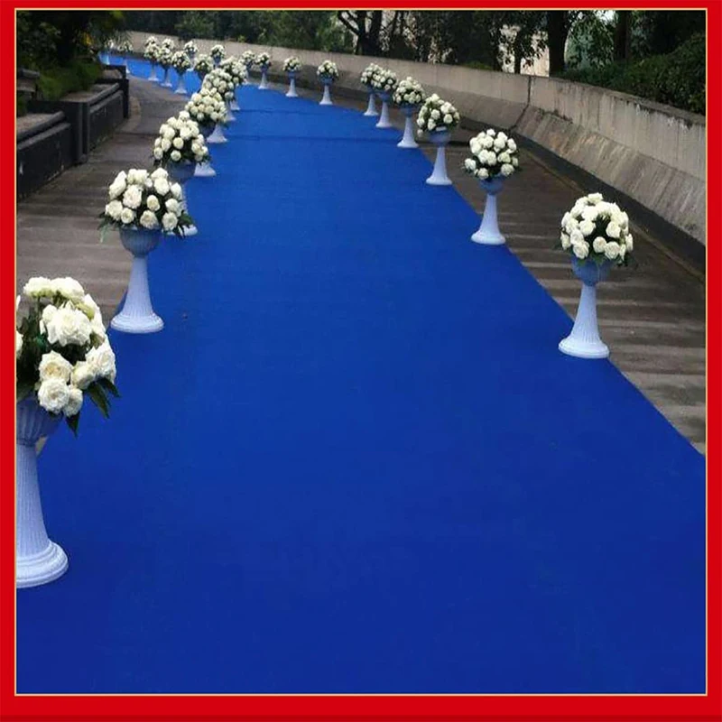 1M/1.2M/1.5M Royal Blue Wedding Nonwoven Outdoor Luxury Corridor Runner Carpet Decoration Wedding Ceremony Christmas Party