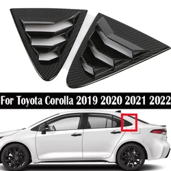 Car Rear Window Louver Shutter Trim Cover For Toyota Corolla Sedan 2019 2020 2021 2022 Glossy Black Carbon Fiber Car Styling