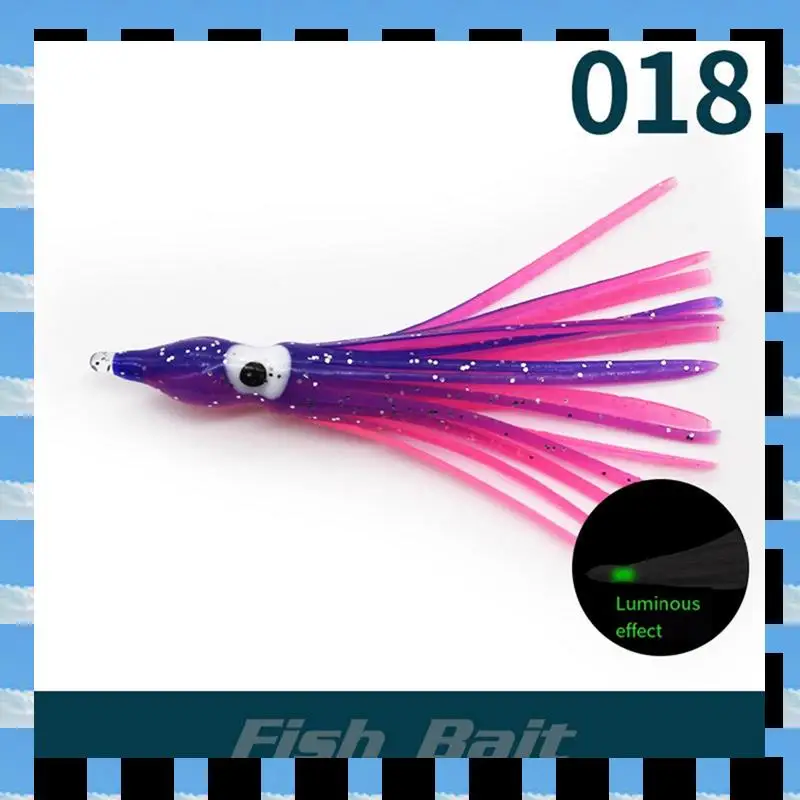 

ABME Luminous Octopus Soft Bait PVC Octopus Bait Multi-Color Fake Fish Bait Sea Fishing Boat Fishing Lure Bait