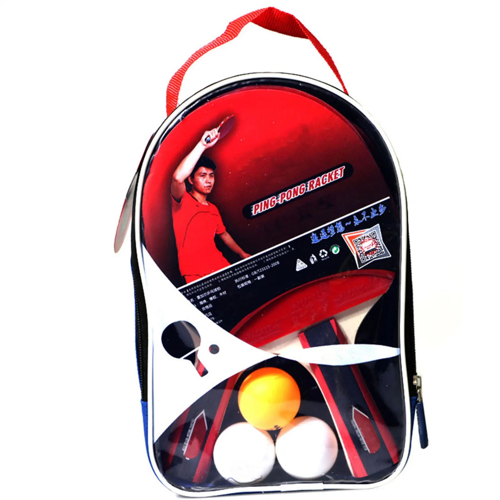 

Table Tennis Racket Set for Training Pong Paddle Anti-slip Grip Black