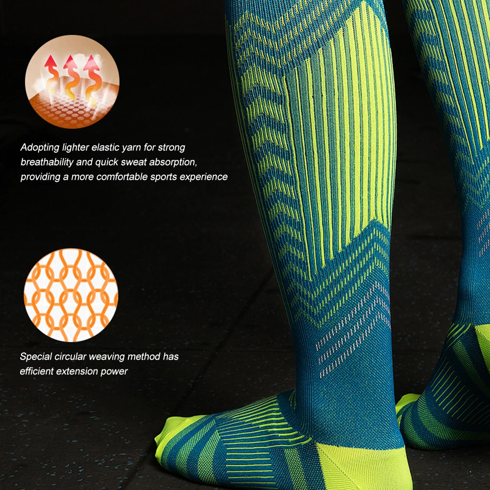 1Pair Compression Socks 15-20 MMHG Is Best Athletic for Men & Women Running Flight Travel Nurses Pregnant