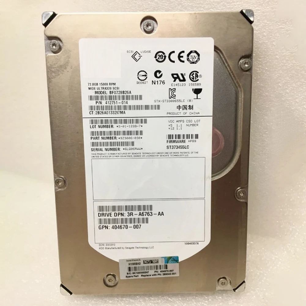 ST373455LC HDD For Seagate Hard Disk 73GB Ultra U320 SCSI 15K.5 80Pin 15000RPM 73G Server Hard Drive