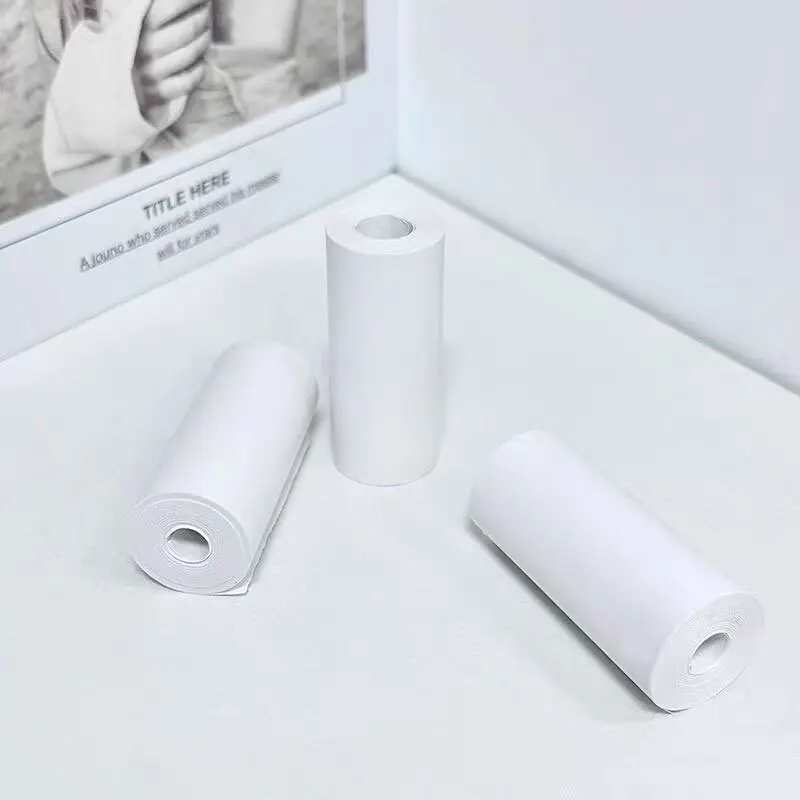 5 rollen 4-kleuren kindercamera papierrol navulling compatibel met de meeste instant printcamera's fotoprinterpapier kinderverjaardagscadeaus