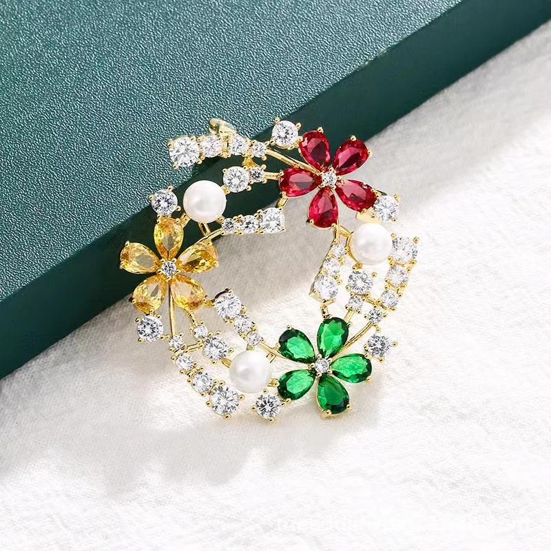 

Popular zircon brooch design brooch exquisite and versatile personalized clothing accessories women's brooch