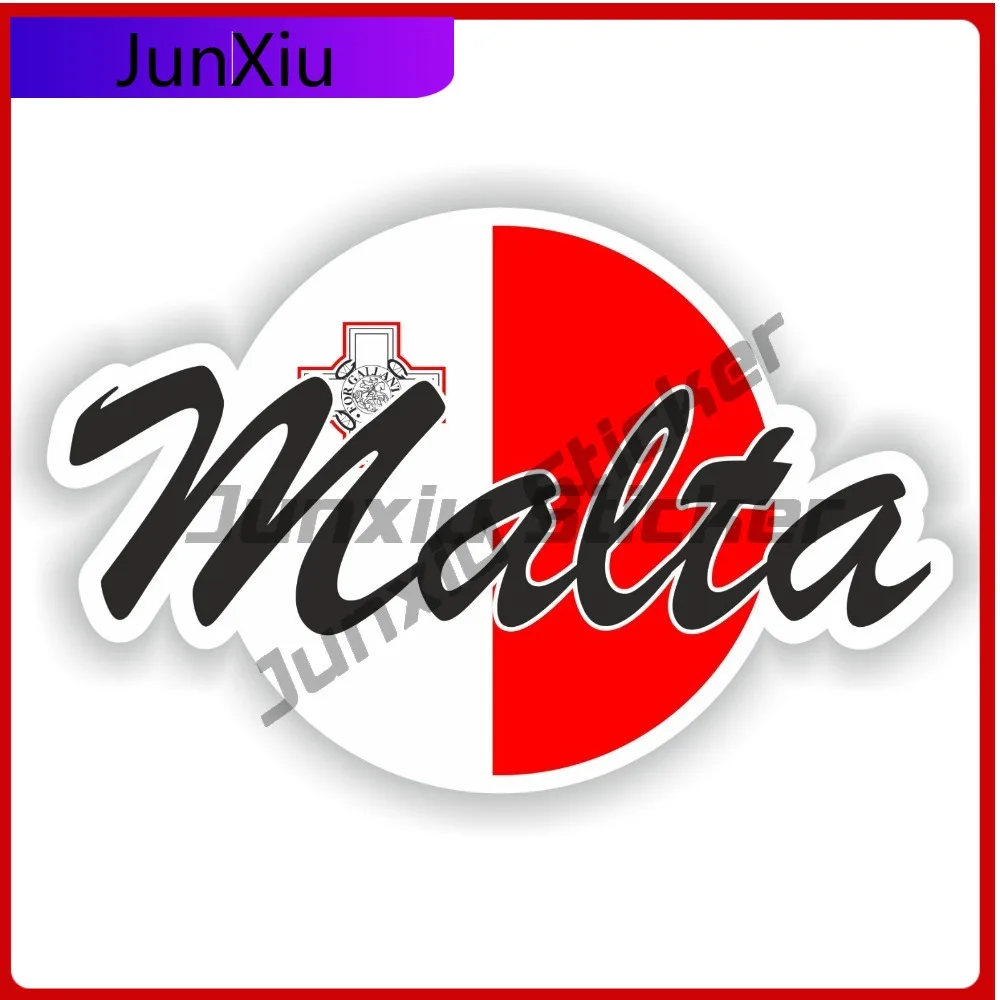 

Malta Round Flag Anime Must Have Durable Stylish Laptop Decal Waterproof Vinyl Car Window Bumper Auto Exterior Gift Decor