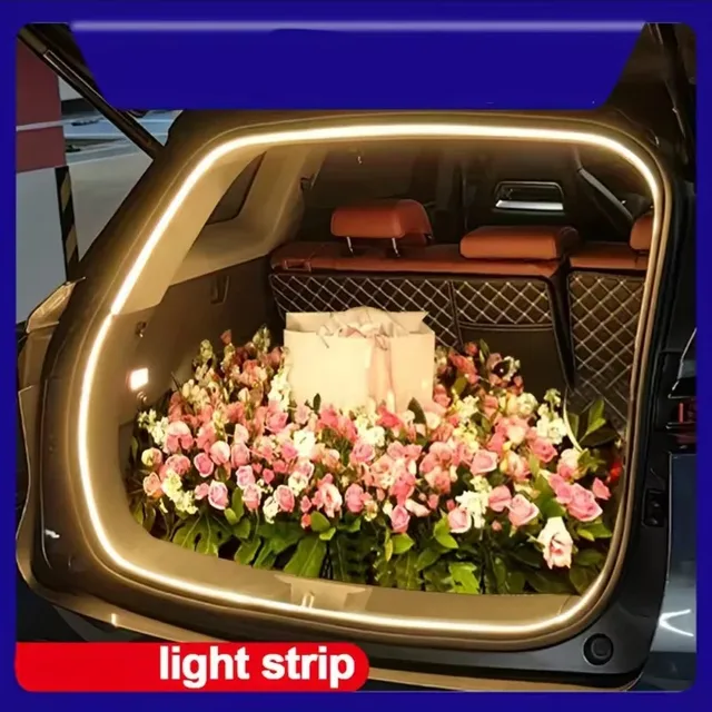 Car high brightness trunk lighting ambient light interior decoration LED wiring free automatic sensing tailgate light strip 2 Car high brightness trunk lighting ambient light interior decoration LED wiring free automatic sensing tailgate light strip 2