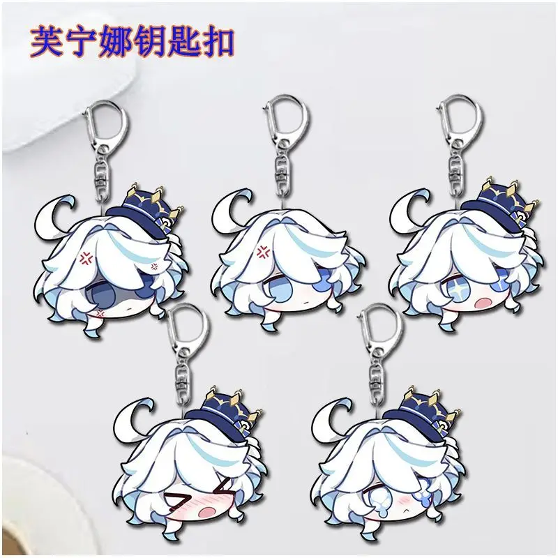 

Genshin Impact Furina Pendant Keychains Cartoon Anime Pendant Keyring Jewelry Decoration Backpack Accessories