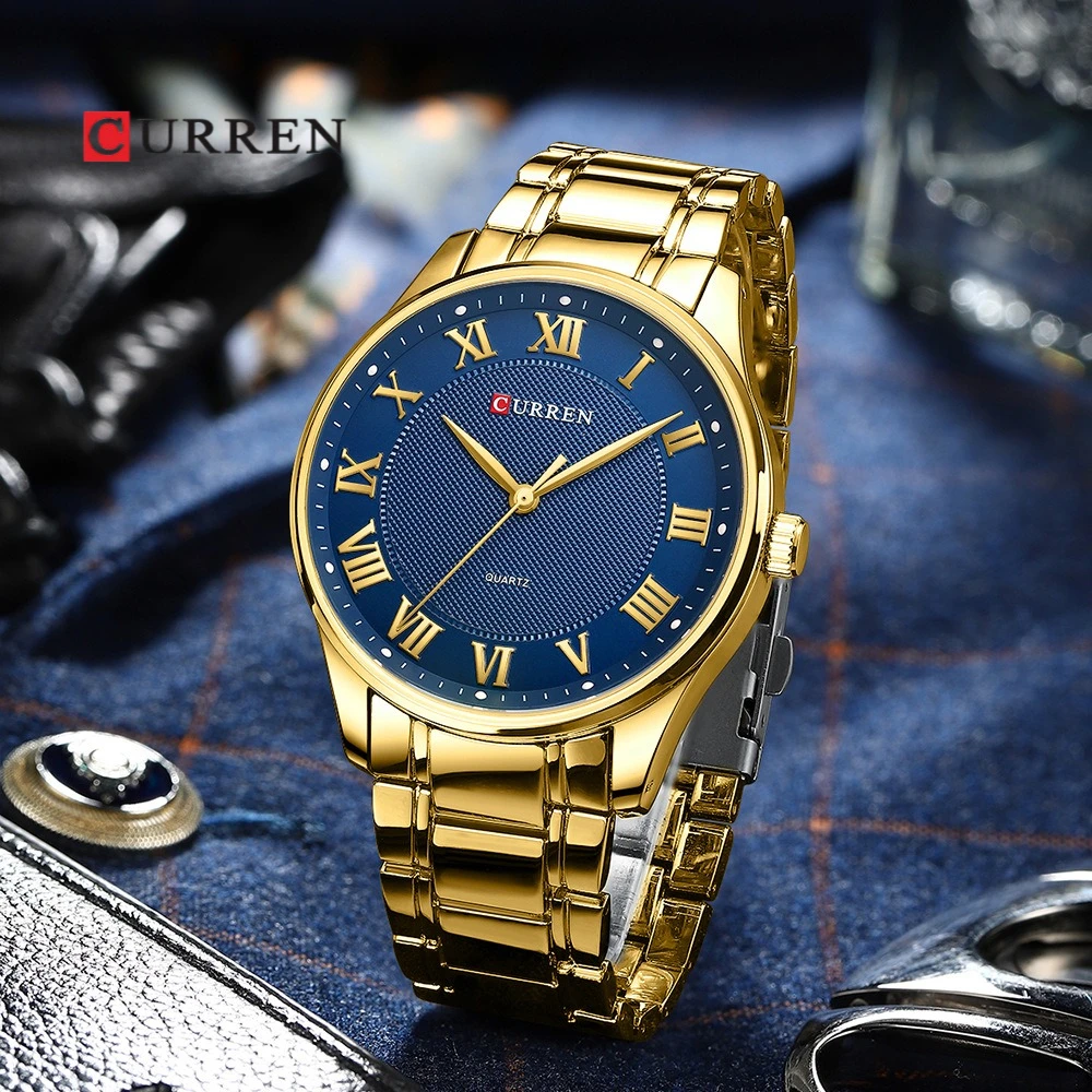 

Curren 8409, деловые модные мужские часы со стальной полосой, водонепроницаемые роскошные часы для мужчин, Relojes Para Hombres Reloj Hombre ساعات