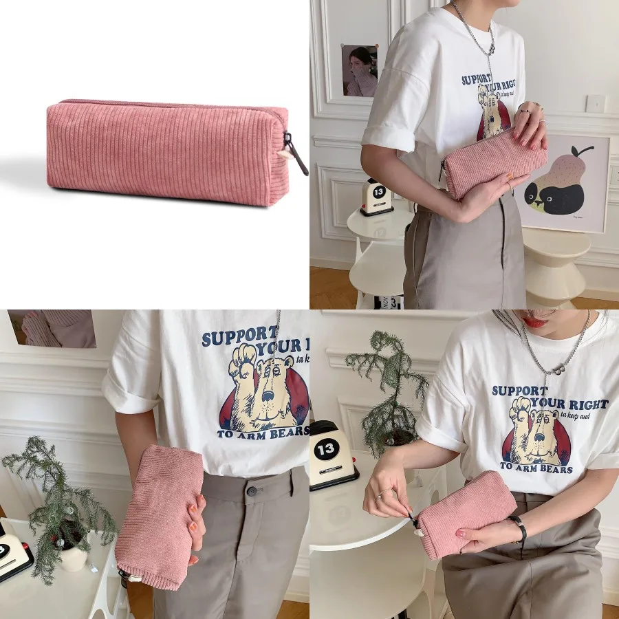 

Милый эстетический пенал для студентов и: Многофункциональный органайзер для школы, офиса и путешествий, идеально подходит для ручек, карандашей Co