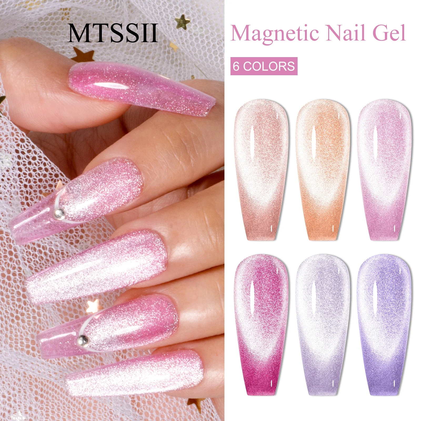 7 قطعة ضوء الثلج القط المغناطيسي هلام مسمار مجموعة طلاء الأظافر إثارة بريق شبه دائم نقع قبالة الأشعة فوق البنفسجية هلام الورنيش مستلزمات الأظافر مانيكير