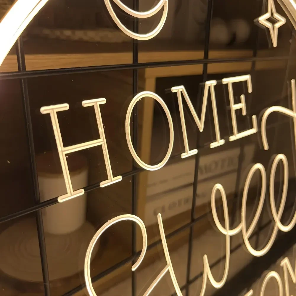 Letrero de neón para el hogar, letras luminosas Led personales para decoración de dormitorio, lámparas de neón en la pared, soporte personalizado