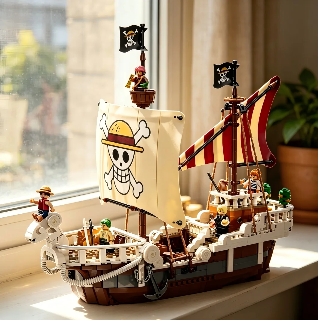 Disney 75639 1376PCS Kit de blocs de construction de bateau pirate classique, modèle exquis, cadeaux d'anniversaire, décoration de vitrine de bureau