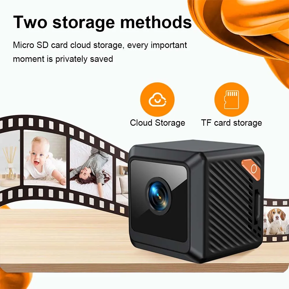 W02 1080P حماية أمنية صغيرة للمنزل للرؤية الليلية مراقبة التخييم في الهواء الطلق واي فاي كاميرا منزلية ذكية صغيرة cctv فيديو