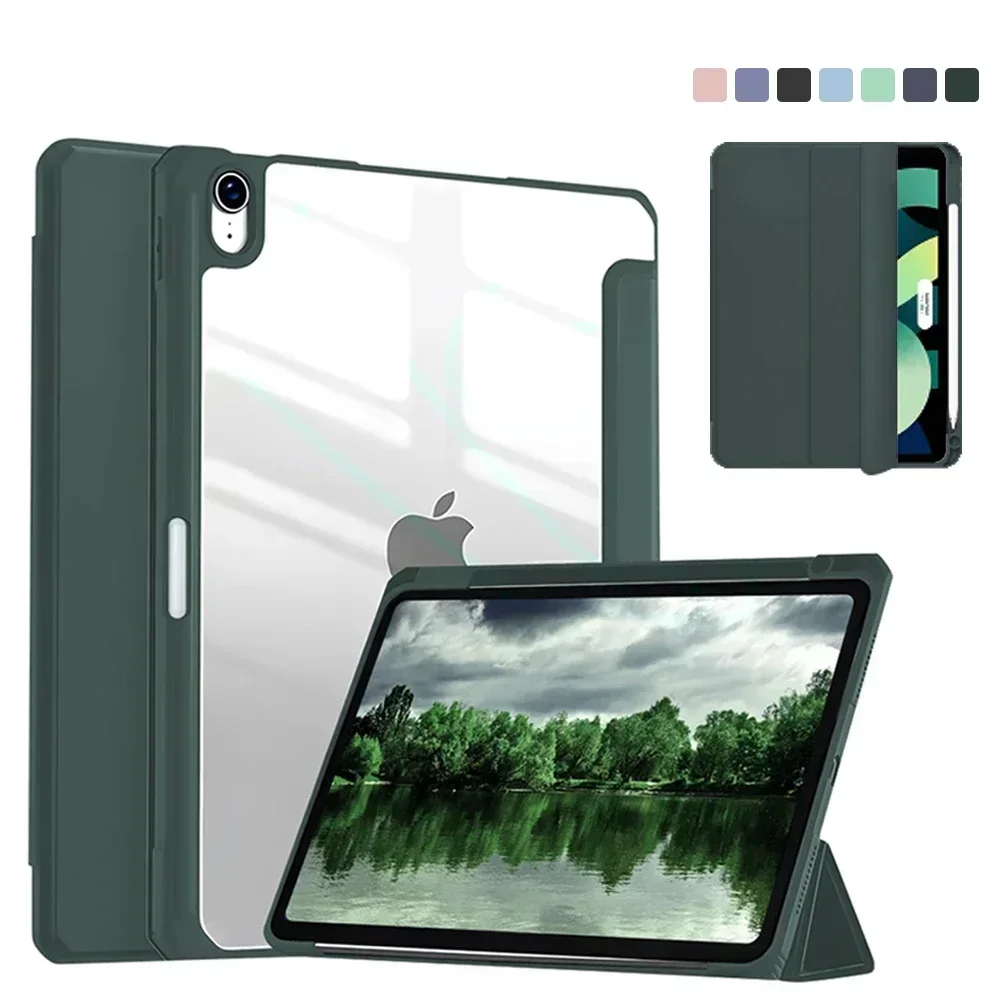 For IPad Case 10.2 7/8/9th Accessories For IPad 9.7 5/6th 10.9 10th Air4/5 Pro 12.9 11 Mini6 Protective Cover Transparent Funda