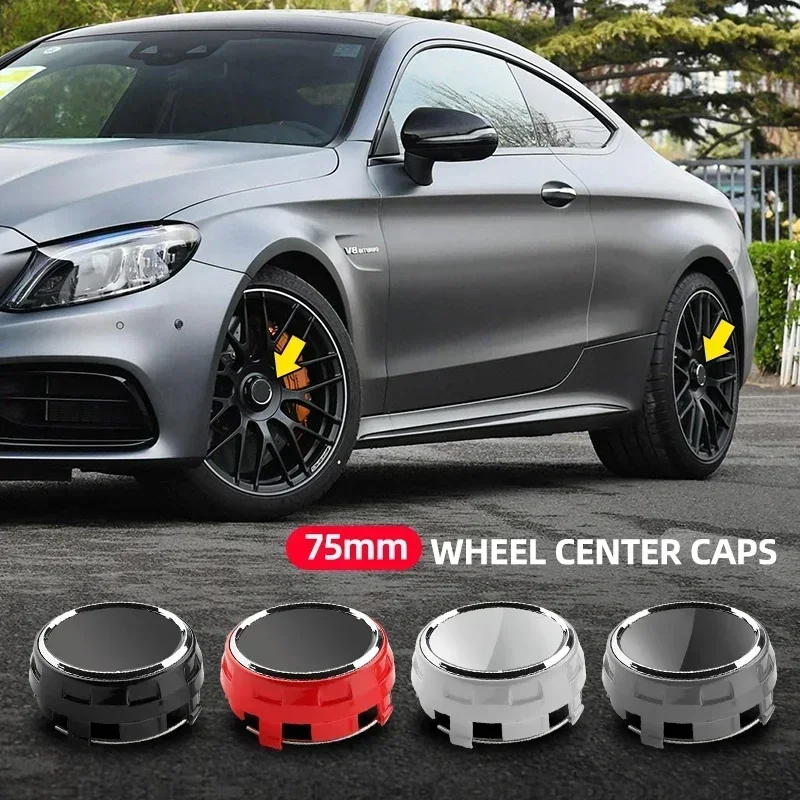 

4pcs/lot 75mm A0004000900 Car wheel Hub Cap Emblem badge logo for Mercedes Benz AMG C43 C63 E43 E53 E63 W205 W213 Accessories