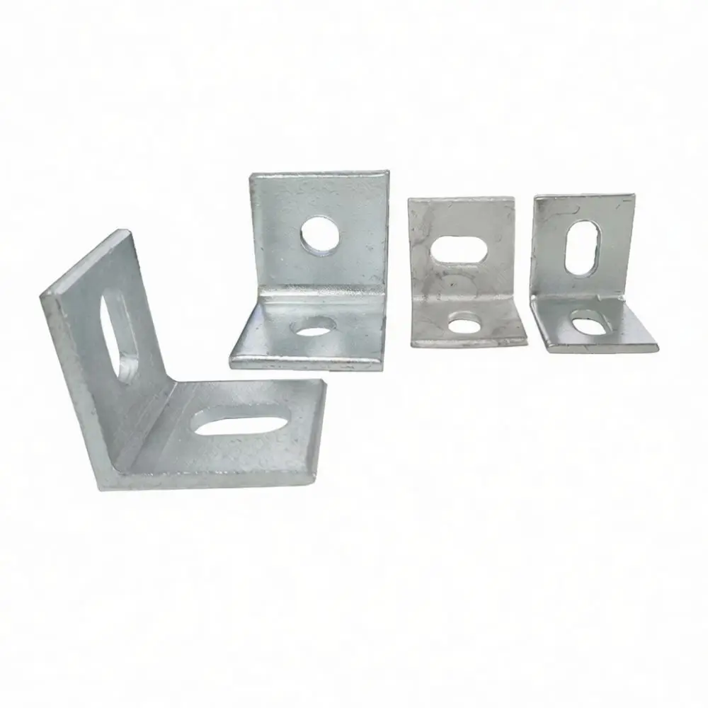 Reinforced Angle Bracket L Shaped Carbon Steel Joint Galvanized Support Fastener For Timber Frame Wall Mounting