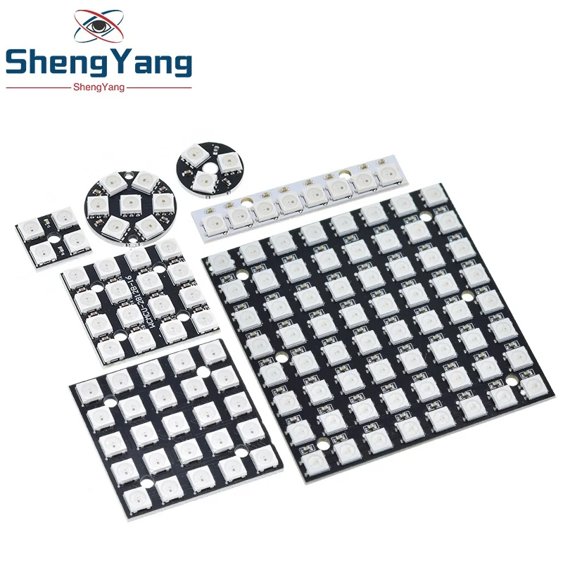 4 8 12 16 channel WS2812 WS2812B WS 2811 5050 RGB LED Lamp Panel Module 5V 1Bit 4Bit 8Bit 12Bit 16Bit 24Bit Rainbow LED Precise image 5