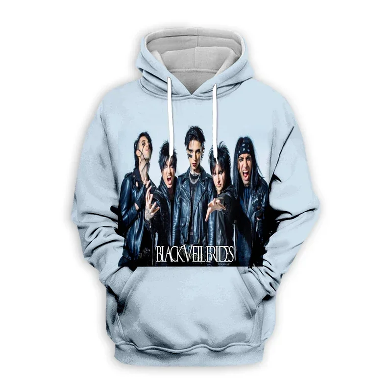 New Fashion Black Veil Brides band 3D Printed Clothes Streetwear Men Hoodies Sweatshirt Fashion  Hooded Long Sleeve Pullover Top