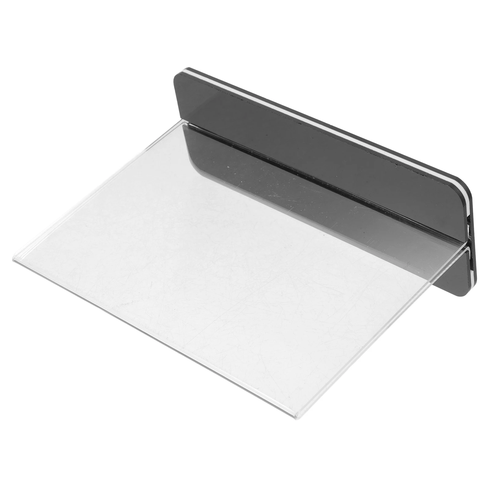 

Pull Out Acrylic Table Card Holder Black Base A5 Menu Frame Stand Display Sign Holder For Office Decorations Transparent Name