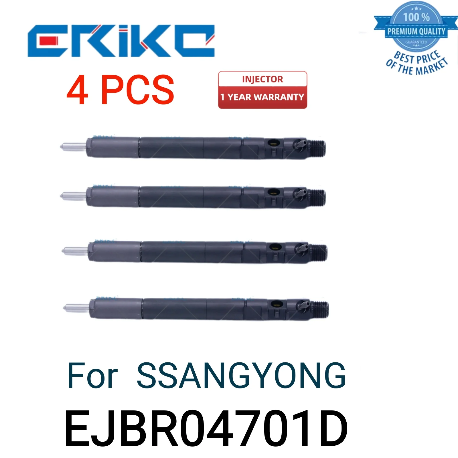 4 PCS EJBR04701D Fuel Injectors Diesel EJBR 047 01D Engine Injector EJBR 04701D A6640170222 Car Rail Injector fit for SSANGYONG