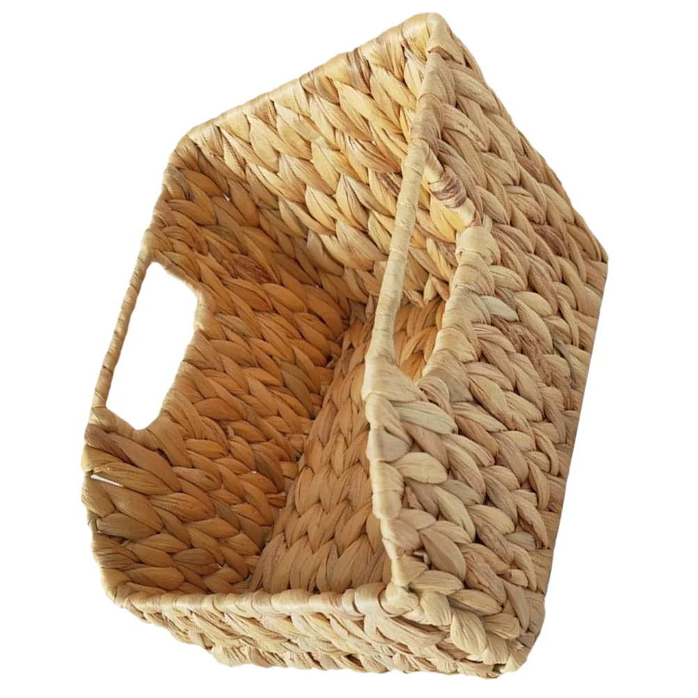 

Straw Storage Basket Desk Decorations for Table Trash Can Woven Baskets Organizing Sundries Holder Baby Bin