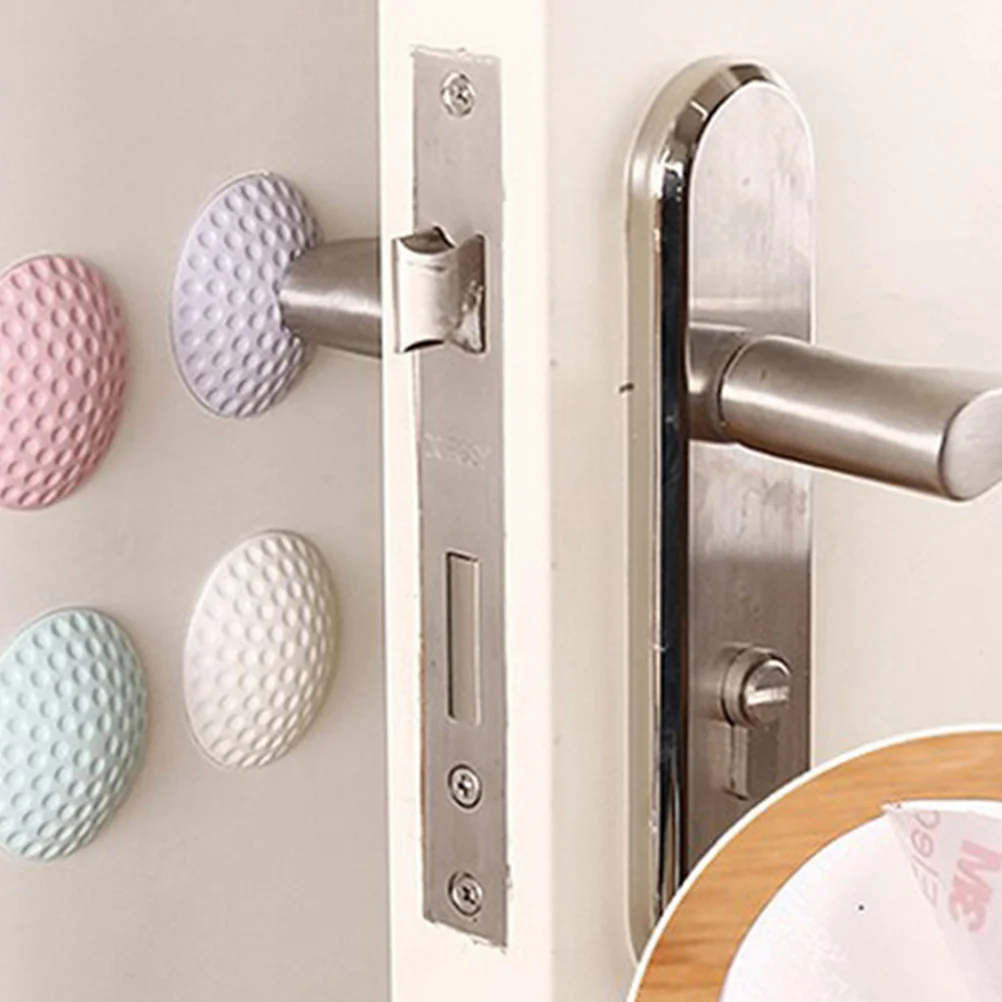 18개 벽 보호대 자가 접착 범퍼 가드 원형 스토퍼 가정용 문 충돌 방지 패드 문 손잡이 하드웨어용 벽 보호대
