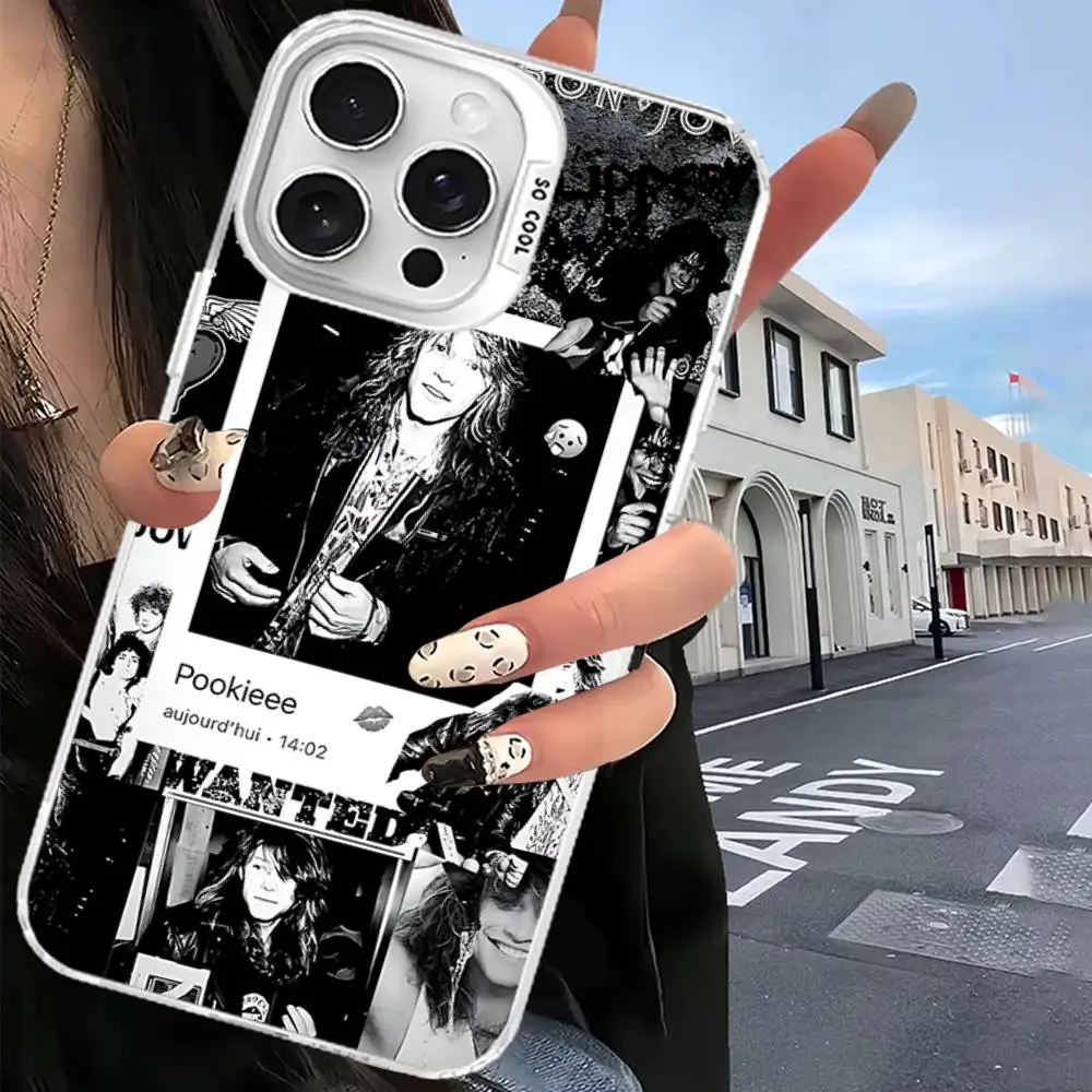 الكلاسيكية روك باند B-Bon J-Jovi جراب هاتف آيفون 17 16 15 14 13 12 11 برو ماكس ماتي للصدمات عودة مكافحة سقوط ماتي غطاء #4