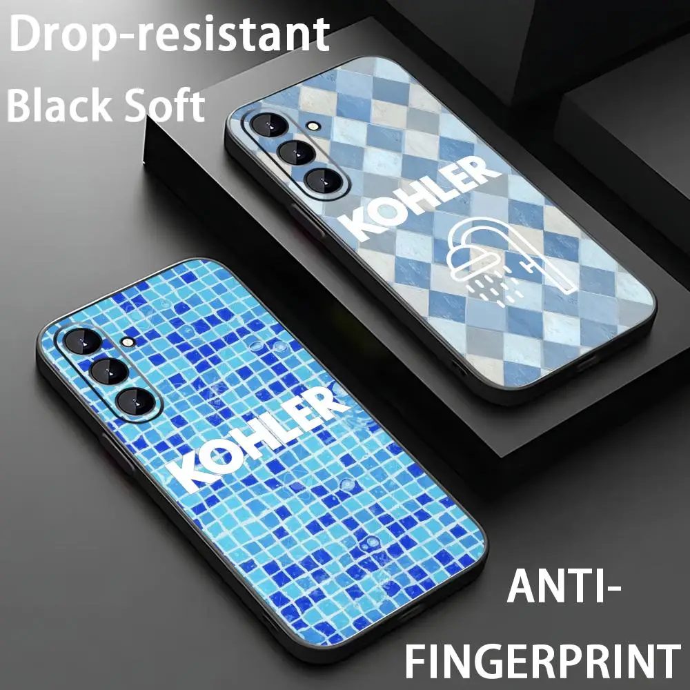 kohler Phone Case For Samsung Galaxy S26 S25 S24 S23 S22 S21 Plus Ultra Fold A Soft Black
