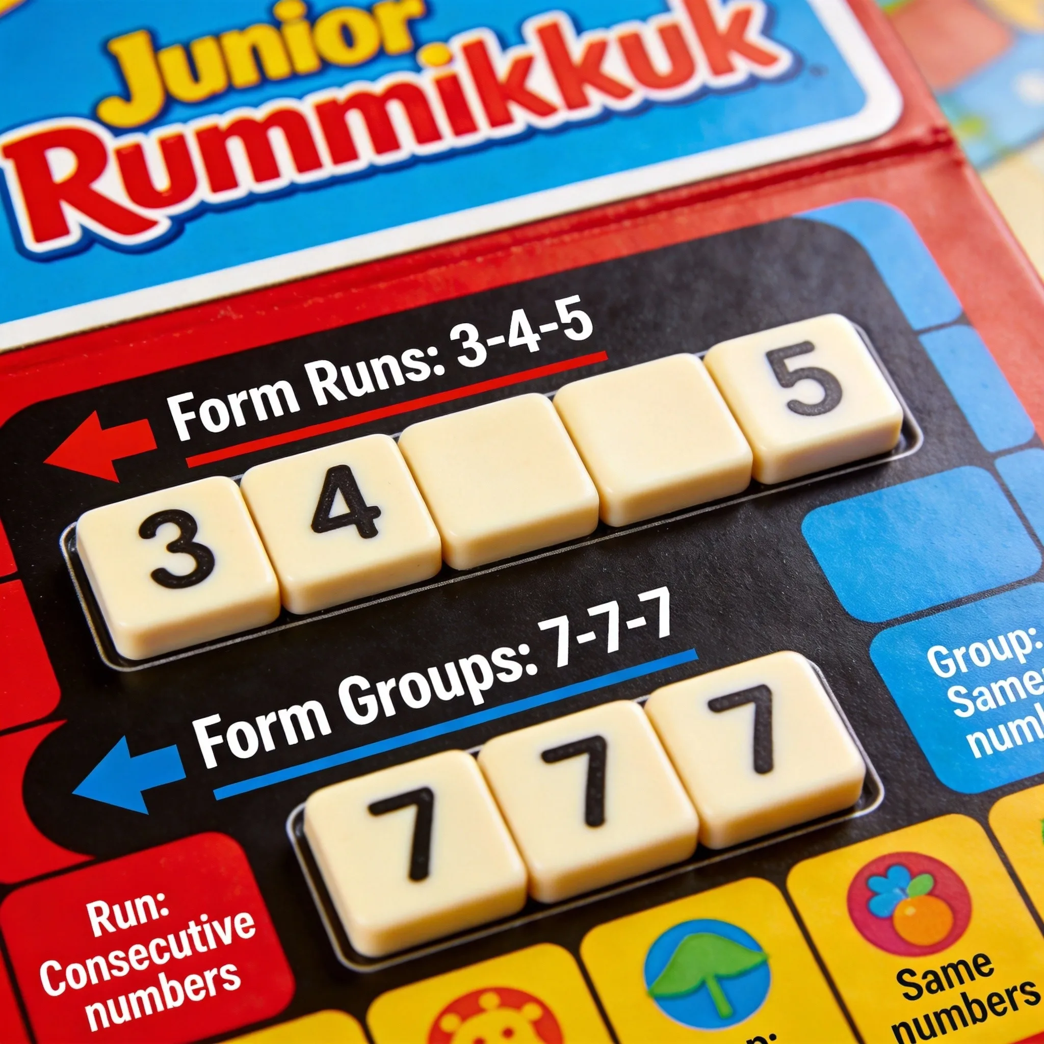 

Детская игра Rummikub - развивающая игра на сопоставление чисел для детей от 4 лет, 2-4 игрока, семейное развлечение