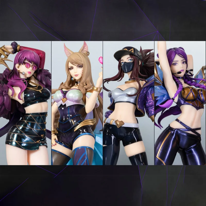 

K/DA Evelynn Figure Ahri Akali Kai'Sa PVC 27cm 1/7 Anime Toy Game Merchandise Model Collection Display Gift Official In Stock