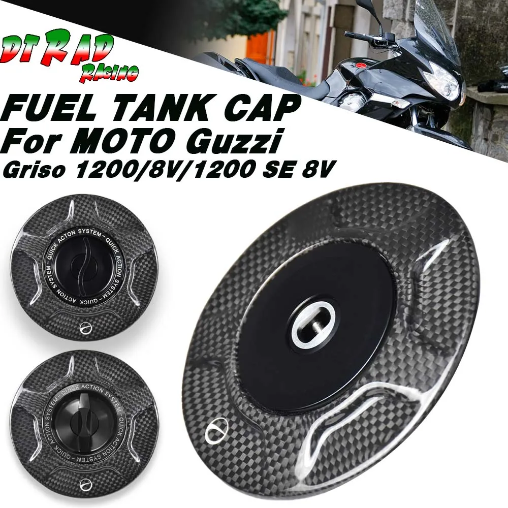DTRAD Carbon Fiber Quick Gas Fuel Tank Cap Keylock Airbox Cover For MOTO Guzzi Griso 1200/8V/1200 SE 8V Motorcycle Accessories