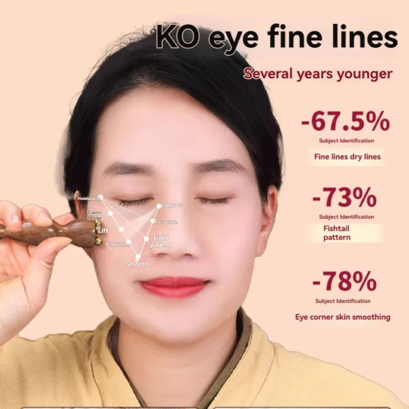 2Pcs Brass Facial Massager Facial Beauty Pure Brass Eyebrow and Eye Acupoint Massage Sticks Tools No Battery Required Manual Use