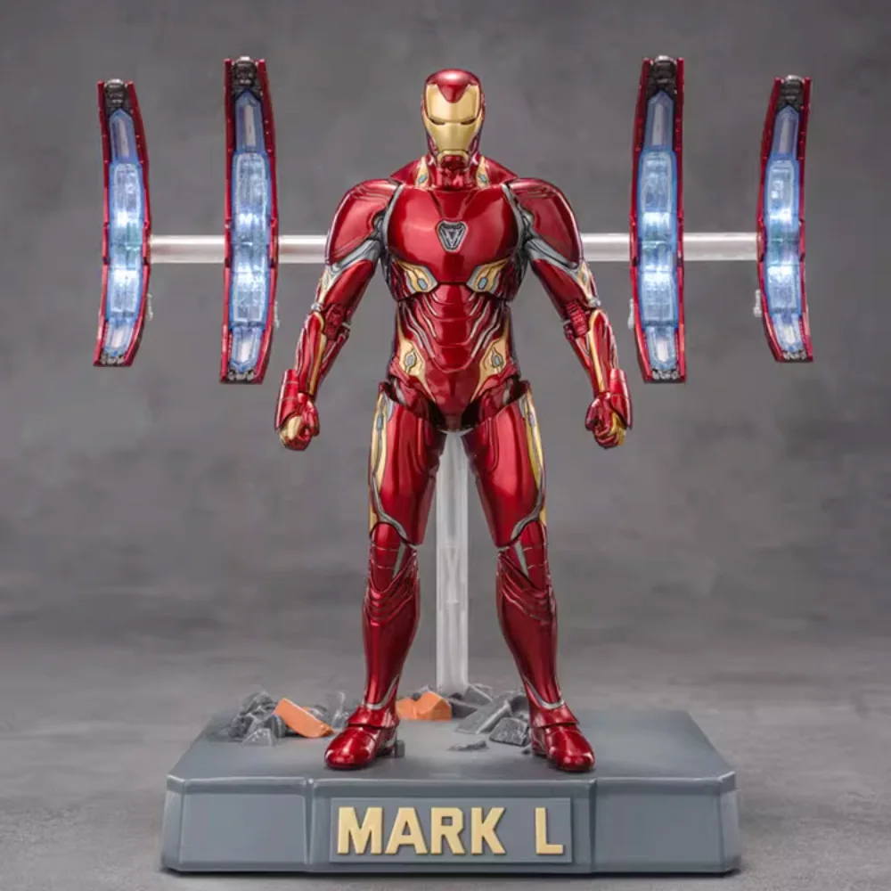 

Marvel Iron Man Luminous MK50 with Floating Gun Anime Figure 7 inch Action Model Collectable Toy Boy Man Birthday Gift Car Decor