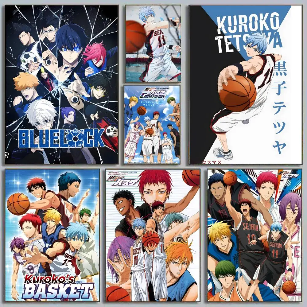 Kuroko no Basket KNB Sports Tetsuya Kuroko Basketball Painting Calligraphy Poster Eco-Friendly Decor Frameless Canvas