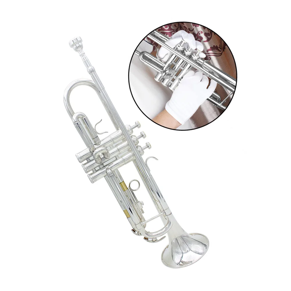 Trumpet Bb Professional Brass Instrument Exquisite Trompete Mouthpiece Strap Case Beginner Musical Instrument Accessories