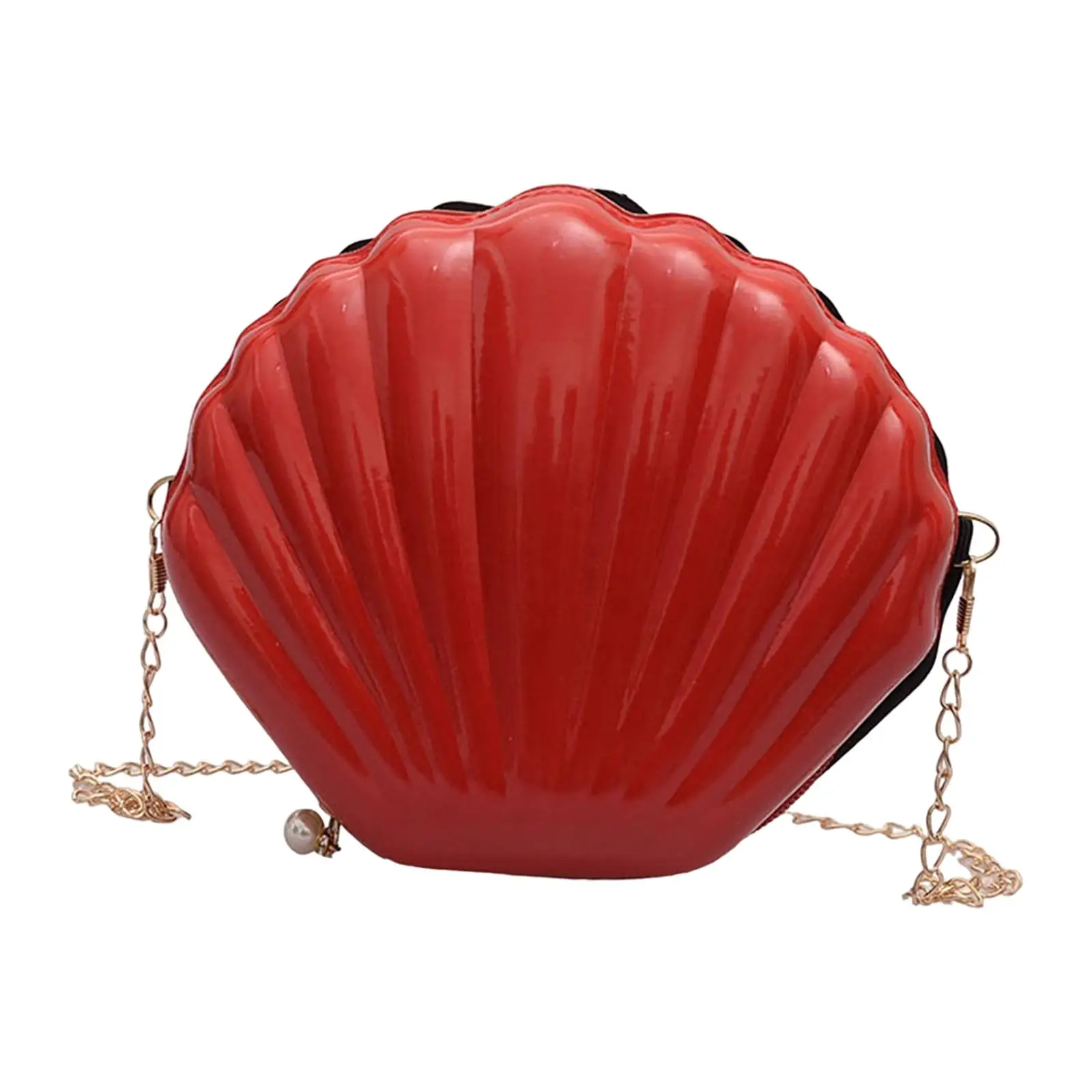 Women Shell Shape Shoulder Bag with Removable Chain Mini for Vacation Work