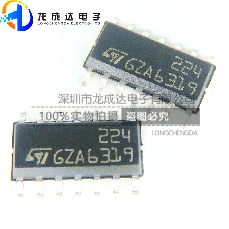 30pcs original new LM224DT SOP14 screen printing 224 1.5mA universal amplifier chip