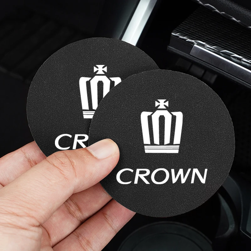 2 Pieces Car Water Cup Suede Water Cup Mat Anti Slip Pad Protective  For Toyota Crown JZS171 JZS171W JZX175 JZX171 GRS180 181 18