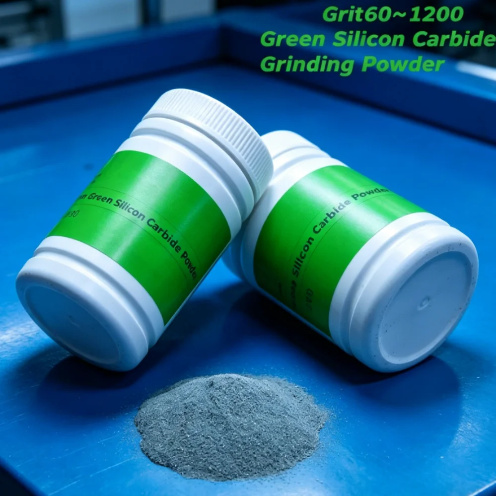 Grit60~1200 Green Carborundum Grinding Abrasive Powder With Vibration Tumbler Machine for Jadeite Jade Agate Polishing